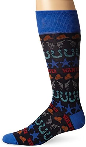 per pedes Men's Wild West Socks, Navy, Sock Size:10-13/Shoe Size: 6-12