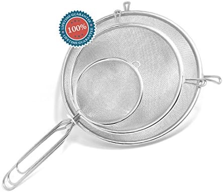 Vitabliss 3PK Strainer Set – Coarse Mesh Colander Sieve