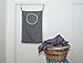 Urban Mom Door Hanging Laundry Hamper with Stainless Steel Hooks (Gray)