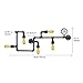 BAYCHEER HL371017 Industrial Retro Vintage Style Farmhouse Industry Steam Punk Water Pipe Wall Sconce Wall Light lamp with use 5 Each 40w E26 Bulbs