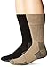 Dr. Scholl's Men's 2 Pack Non-binding Diabetes and Circulatory Odor Resistant Crew Casual Sock, Khaki/Black, Shoe Size 13-15 US