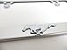 3D Pony Running Horse Stainless Steel Chrome License Plate Frame Tag Holder Fit Mustang