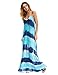 ROMWE Women's Tie Dye Sleeveless Spaghetti Strap Boho Long Maxi Dresses