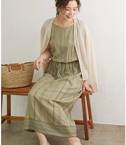 Amazon ロペピクニック Rope Picnic Web限定 インド刺繍ワンピース グリーン系 35 38 ワンピース チュニック 通販