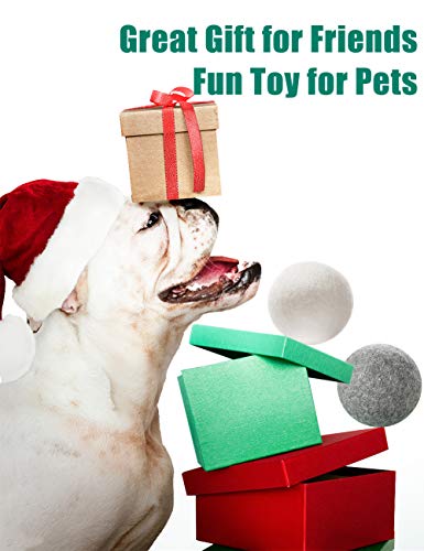 OHOCO Wool Dryer Balls, Organic Natural Wool for Laundry, Fabric Softening - Anti Static, Baby Safe, No Lint, Odorless and Reusable 6Pack, 3 Gray 3 White