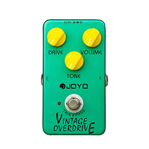 JOYO JF-01 Overdrive Effects Pedal, Vintage Overdrive Classic Tube Screamer Pedal for Electric Guitar Effect, True Bypass