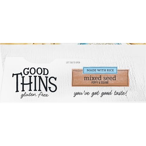 GOOD THINS MIXED SEED RICE SNACKS GLUTEN FREE CRACKERS, SNACK CRACKERS, 3.5 OZ