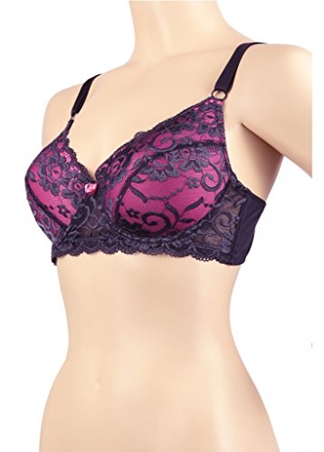 WHITE APPAREL Womens Laced and Lace Trimmed Bras (Packs of 6) - Various Styles 60 (3 Hook) 40D