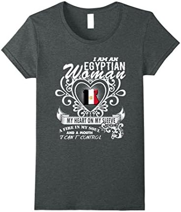 Womens Egyptian Shirt, Egyptian Flag Women Tee Style Print T Shirt XL Dark Heather
