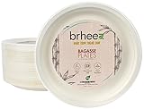 Brheez 10 inch Heavy Duty Plates 100% Natural Sugarcane Biodegradable Compostable Bagasse, Eco-friendly paper alternative - Pack of 110