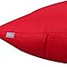 Thmyo 4-Pack 100% Cotton Comfortable Solid Decorative Throw Pillow Cases Square Cushion Cover Pillowcases Sublimation Blank Christmas DIY Throw Pillow Covers for Sofa Bed Car(18x18 inch/ 45x45cm,Red)