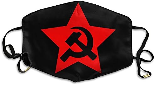 USSR HAMMER & SICKLE FLAG Novelty Polyester Adjustable Anti Dust Face Mouth Mask (One Size 18cm11cm)