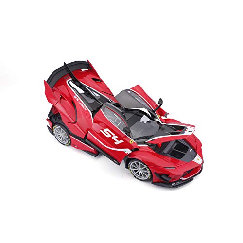 Bburago Ferrari FXX-K EVO: hochwertiges Modellauto im MaÃstab 1:18, Ferrari Signature Edition, Kofferraum, Türen und Motorhaube zum Ãffnen, lenkbar, 27 cm, rot #54 (18-16908R) – Bild 5