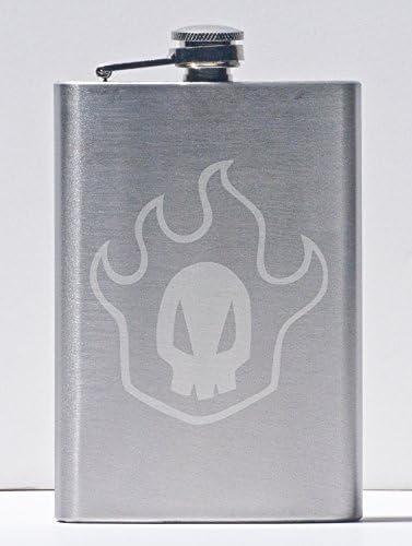 pallypantsRukia Glove Symbol - Bleach - 8 Ounce Stainless Steel Flask