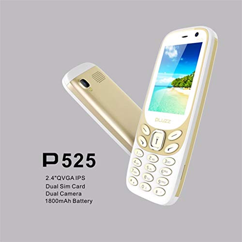 Unlocked Cell Phone Functional Camera 2.4inch Anti-Fall FM Dual SIM Card Easy to Use for Seniors Big Volume (Black) - Thumbnail 4