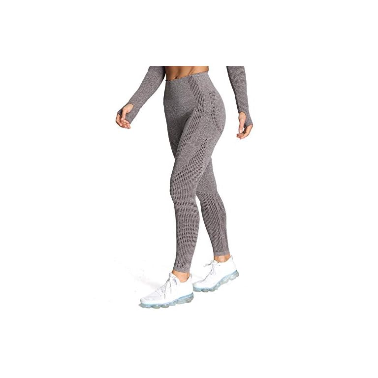 Aoxjox Women's High Waist Workout Gym Seamless Leggings Fitness Mart Pro
