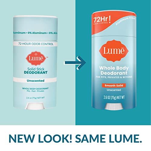 Lume Whole Body Deodorant Smooth Solid Stick 72 Hour Odor Control