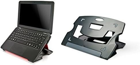 PGS Universal Notebook / Tablet Riser Stand for Apple iPad, Galaxy Tab, Kindle Fire, Xoom, Thrive, and Asus, Adjustable and Ergonomic, Black / Gray (NS011BG)