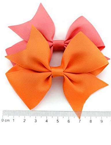 DREAMVAN 10pcs Girls Ribbon Bow Hair Clip Kids Alligator Clips Party Hair Accessories Facial Hair - Thumbnail 6