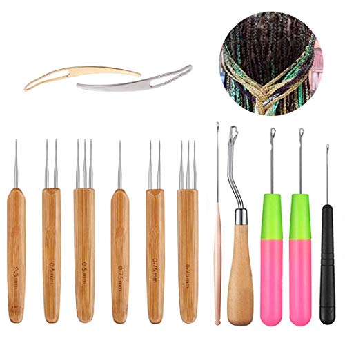 DANIVE Dreadlock Crochet Hooks Dreadlocks Tool Set, Latch Hook