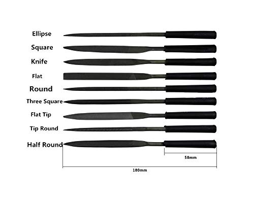 10pcs/Lot Needle File Set Files For Metal Glass Stone Jewelry Wood Carving Craft (5x180mm)