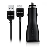 Samsung Car Charger and USB 3.0 5-Feet Cable - Non-Retail Packaging - Black