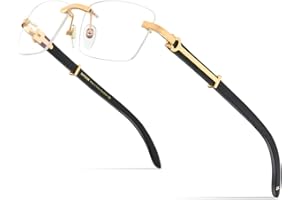 HEPIDEM 100% Really Buffalo Horn Handmade Glasses Frame Square Rimless Luxury Buffs Eyeglasses