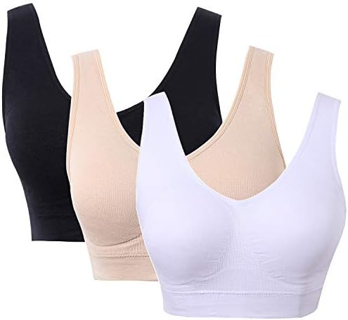 Xintorch Women's Sports Bras Comfortable Seamless Sleep Everyday Yoga Bra with Removable Pads