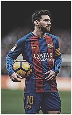 HK Prints Lionel Messi Football Motivational Poster (300 GSM Paper, Multicolour, 12x18inch)