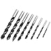 8pcs Brad-Point Drill Bits Kit, Dia 3mm-10mm, Woodworking Drilling Tool (Black)
