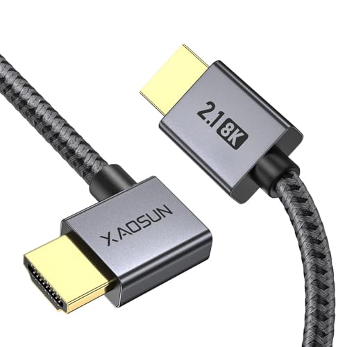 XAOSUN Right Angle HDMI 2.1 Cable 3.3FT