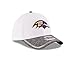 New Era NFL Baltimore Ravens 2016 Training Camp Team Color 39THIRTY Stretch Fit Cap, Small/Medium, White/Gray Heather
