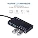 Albustar Ultra Slim 4-Port USB 3.0 Hub for Mac, PC, USB Flash Drives,High Definition Camera,Audio Devices and Other Devices(5Gbps Transfer Speed, Plug-and-Play, User-Friendly)-Black