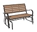 Lifetime 60055 Glider Bench, Faux Wood, 4', Brown