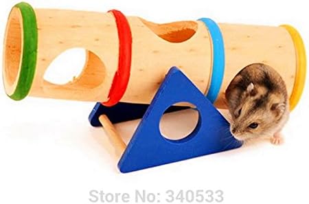 Wooden Colorful Seesaw Cage House Hide Play Toy for Hamster Rat Mouse