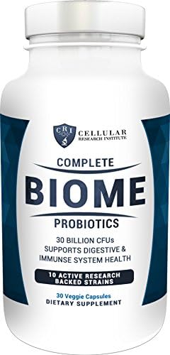 Complete Biome Probiotics - 30 Billion CFUs and 10 Active Strains - Stomach Relief - Boost Your Immunity - Mental Clarity - Lower Fatigue - 90 Money Back Guarantee