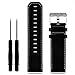 SENTER Soft Luxury Leather Strap Replacement Watch Band With Tools For Garmin Fenix 3