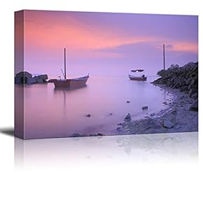 Sulking Boats Under a Beautiful Sunset for Home...