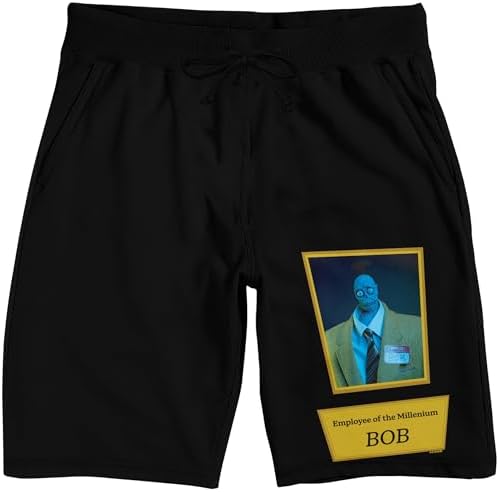 Batman Classic Bat Logo Men's Black Drawstring Sleep Pajama Shorts