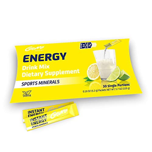 GoMo ENERGY Electrolyte Energy Sports Drink | Powerful Boost for Endurance & Athletic Performance | Isotonic Energy Drink Powder Mix | Natural Sugar Free Sport Supplement | SPORTS MINERALS 30 Servings