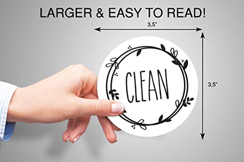 BabyPop-Newest-Design-Dishwasher-Magnet-Clean-Dirty-Sign-Indicator-Trendy-Universal-Double-Sided-Kitchen-Dish-Washer-Magnet-Bonus-Magnetic-Plate-for-Kitchen-Organization-and-Storage