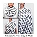 50/50 Cotton Poly Infinity Nursing / Breastfeeding Scarf (Stripes Black & Grey)