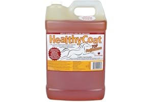 HEALTHY COAT HealthyCoat Feed Supplement for Horses: 2.5 Gallon. Skin, Coat, Body Condition, Performance, Allergies, Immune System, Hoof, Joint, Omega 3 & 6 Fatty Acids