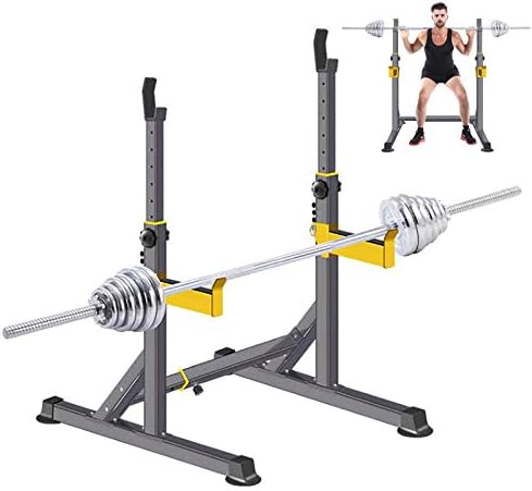 ウェイトリフティングベッド ベンチプレスラック ディップスタンド バーベルスタンド 440lbs最大負荷 結婚祝い イマージョンラック ディップ駅 スクワットラック 調整可能 バー