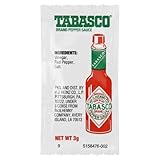 Tabasco Hot Sauce Packets - 3 gram (Pack of 25)