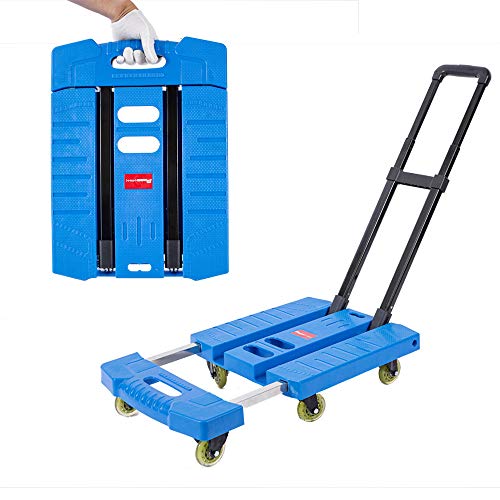 キャリーカート 台車 折りたたみ式 軽量 静音 4つの自在輪２つの固定輪耐荷重 250kg 引越し 買い物 釣り 旅行 防災 避難 アウトドア 運動会