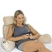 Xtra-Comfort Reading Pillow - Memory Foam Cushion - Neck Roll, Back Lumbar, Arm Support Bed Backrest For Tv, Sit Up Gaming, Pregnancy, Kids - Firm Couch Lounge Wedge includes Armrest Pockets and Cover