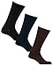 Sugar Free Sox Health & Comfort Mens Diabetic Socks Ribbed Mid-Calf 3 Pairs (10-13, Black/Navy/Brown)