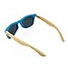 Oct17 Wood Bamboo Wooden Vintage Sunglasses Eyewear for Mens Womens (Blue, Black )