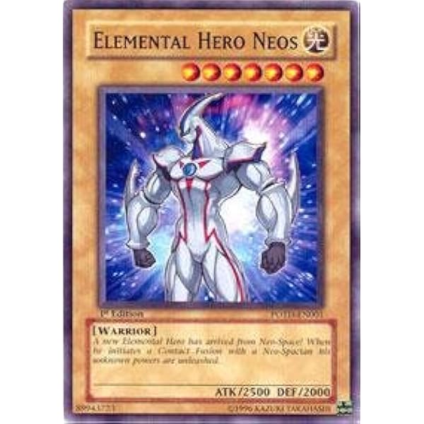 Amazon Com Yu Gi Oh Elemental Hero Neos Potd En001 Power Of The Duelist 1st Edition Common Toys Games